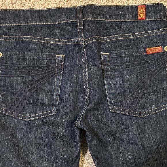 7 For All Mankind Dark Indigo Crop Dojo Jeans - Picture 6 of 6